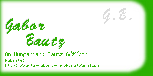 gabor bautz business card